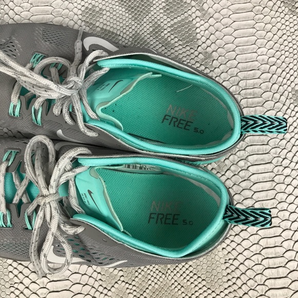 Nike tr fit 5 grey Tiffany blue running shoes - Picture 4 of 8